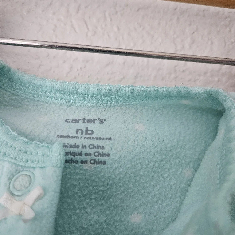 carters fleece sleeper, newborn